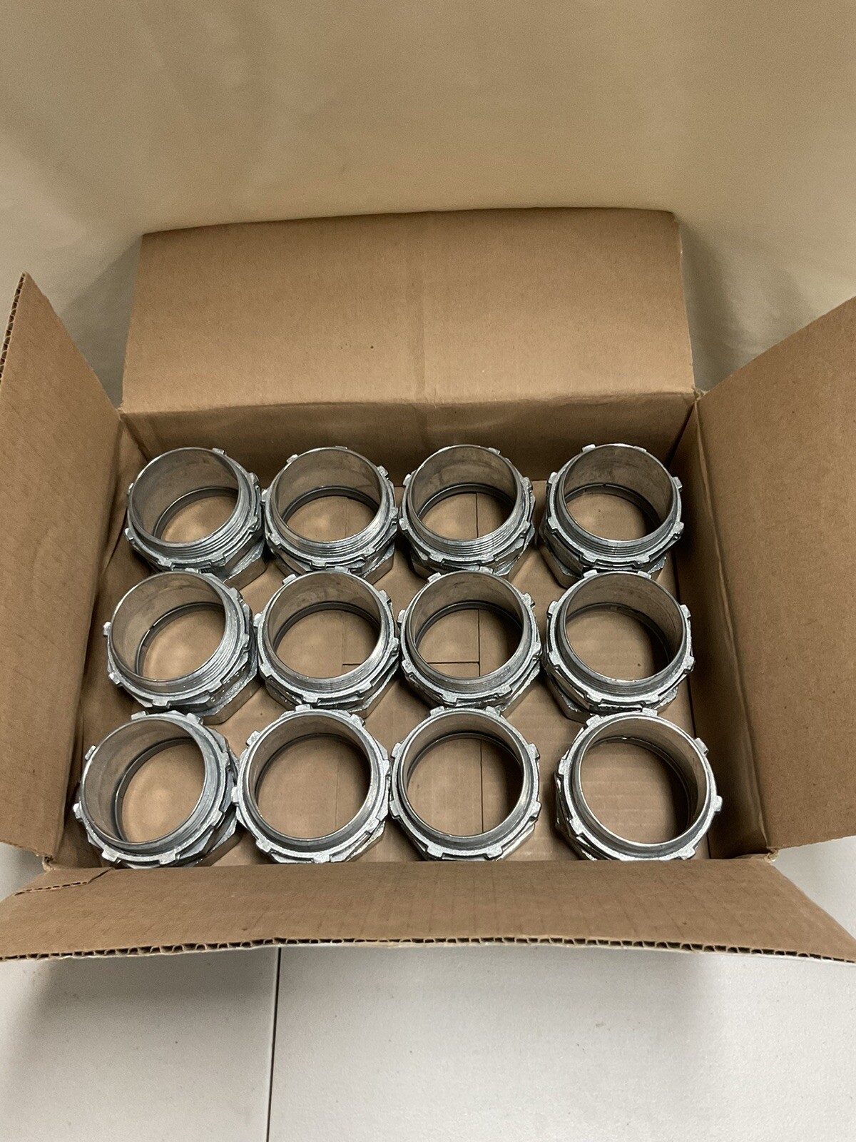 12x 2.5” EMT Compression Connector Arlington Zinc Die Cast