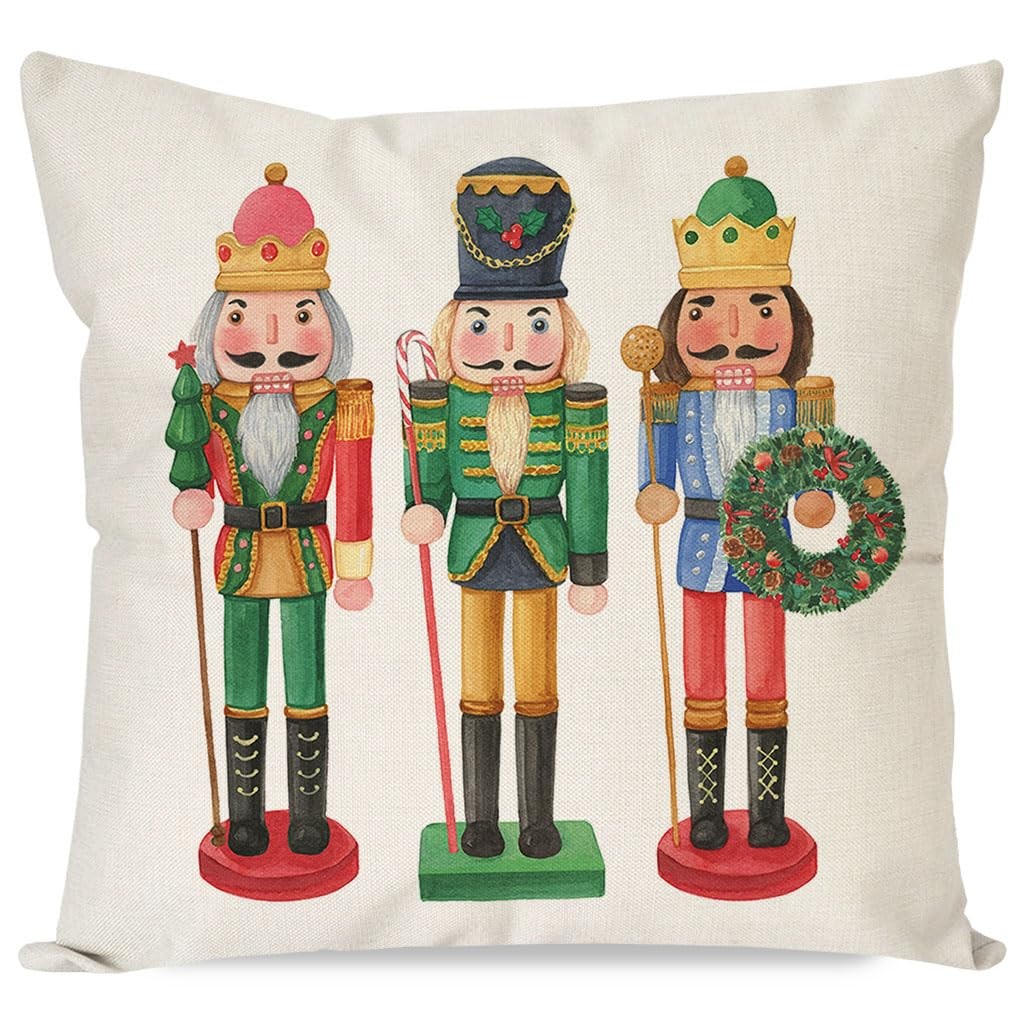 PANDICORN Christmas Pillow Cover 18x18 Inch 18" x (Pack of 1), Green