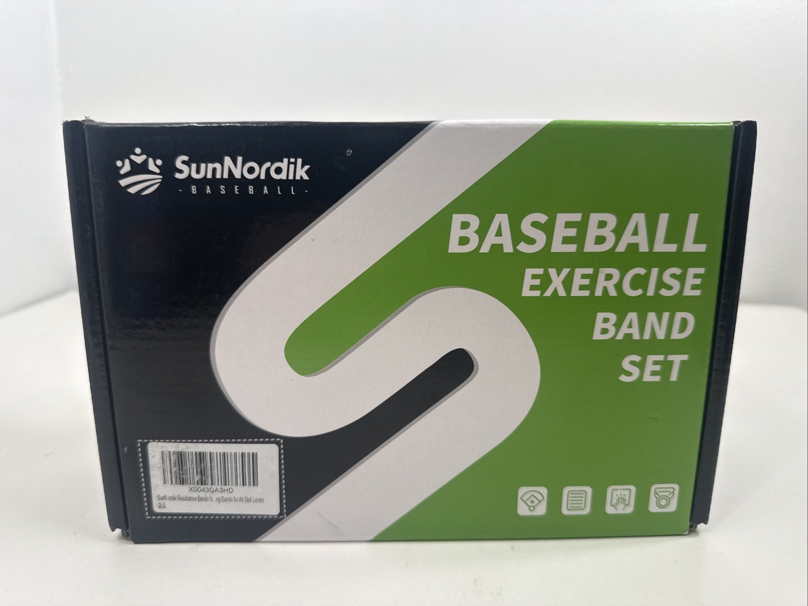 SunNordik Baseball Exercise Band Set Includes Baseball & Resistance Bands New