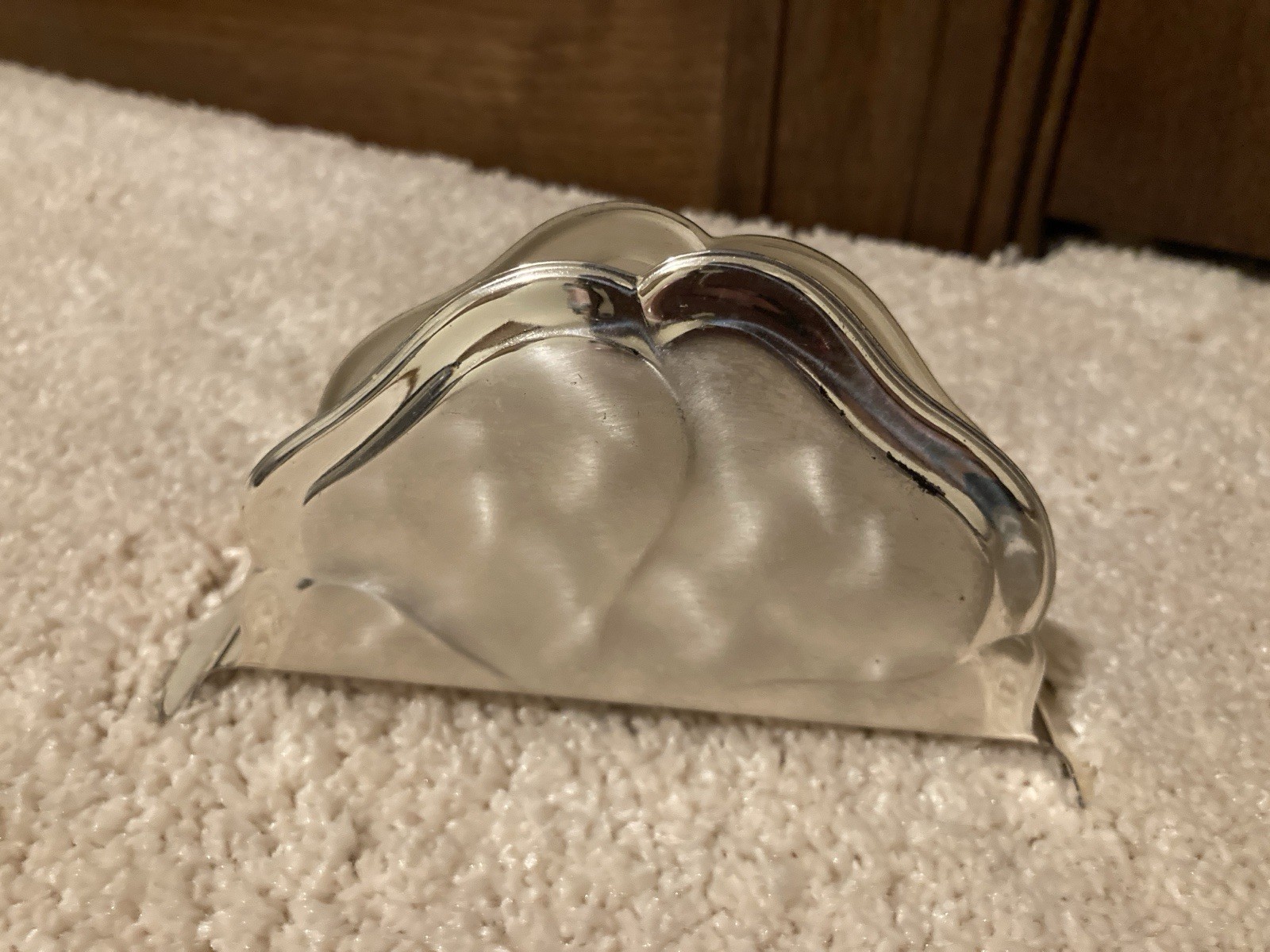 WMF Ikora Silver Plate Napkin Holder - Made in Germany MCM, Vintage 2.75"h, 5"l