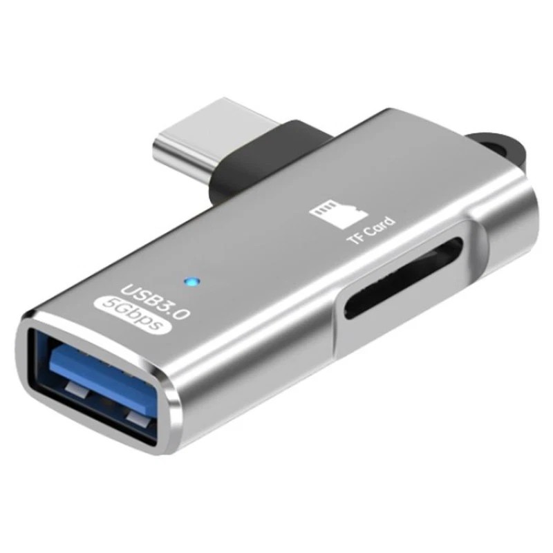 2-in-1 OTG TF Micro SD Card Reader USB 3.0 Type-C Adapter for Phone Laptop