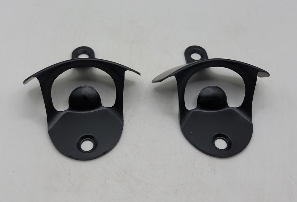 Black Beer Bottle Opener Wall Mounted, 2pk. New