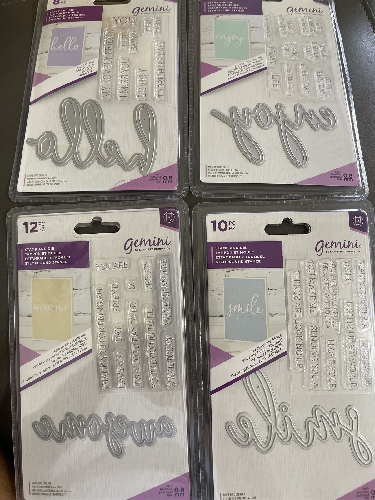 Crafter's Companion Gemini Fancy Font Stamps/Dies Bundle New