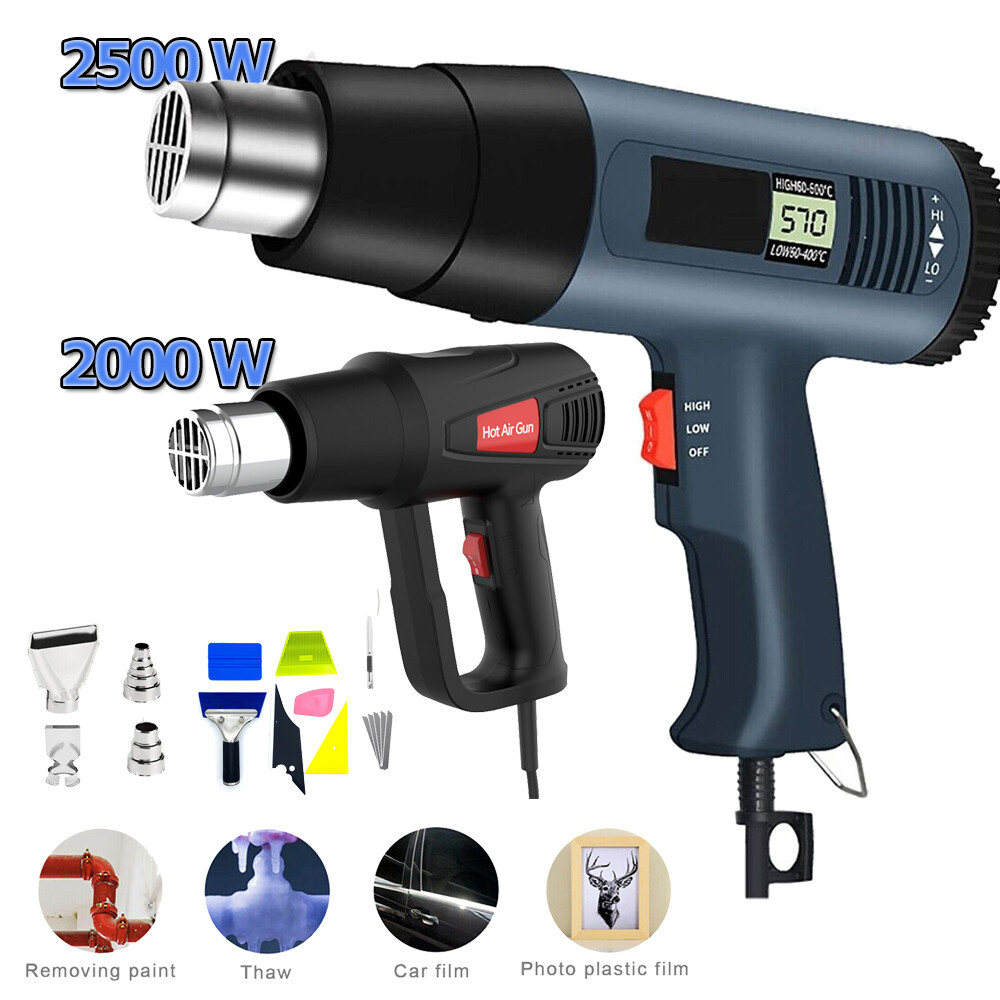 Heat Guns Electric Hot Air Gun Kit Fast Heating Heater / 8pcs Car Wrap Film Tool