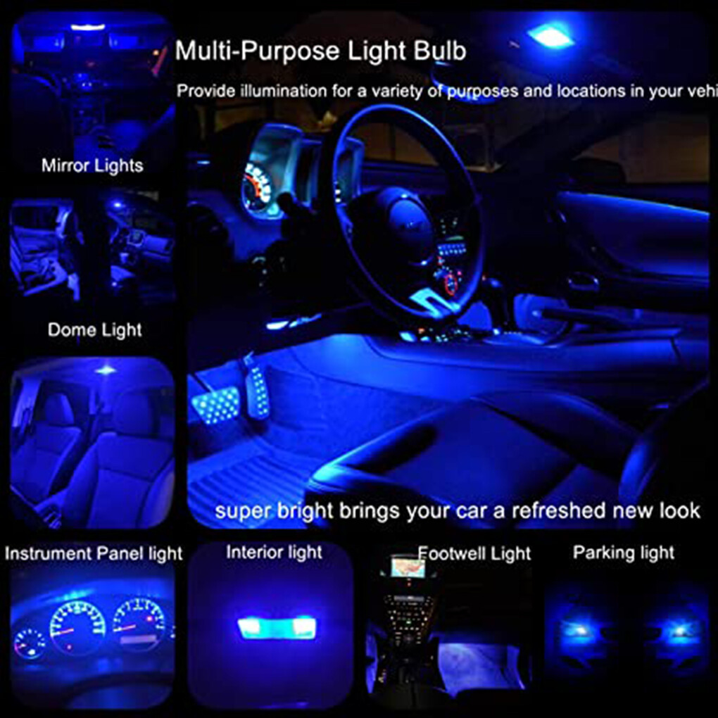 10X 74 T5 2721 LED Bulb Dash Lights w/ PC74 Socket Instrument Panel Gauge Light