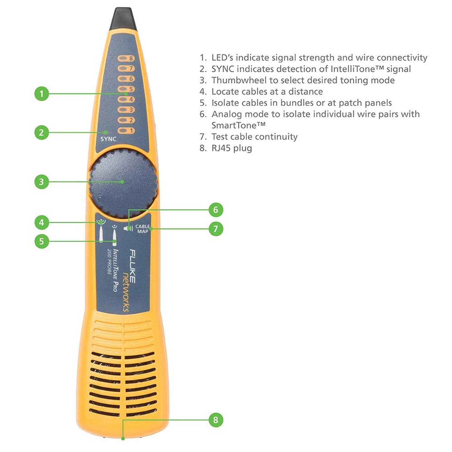 Fluke Networks MT-8200-63A IntelliTone Pro200 Probe