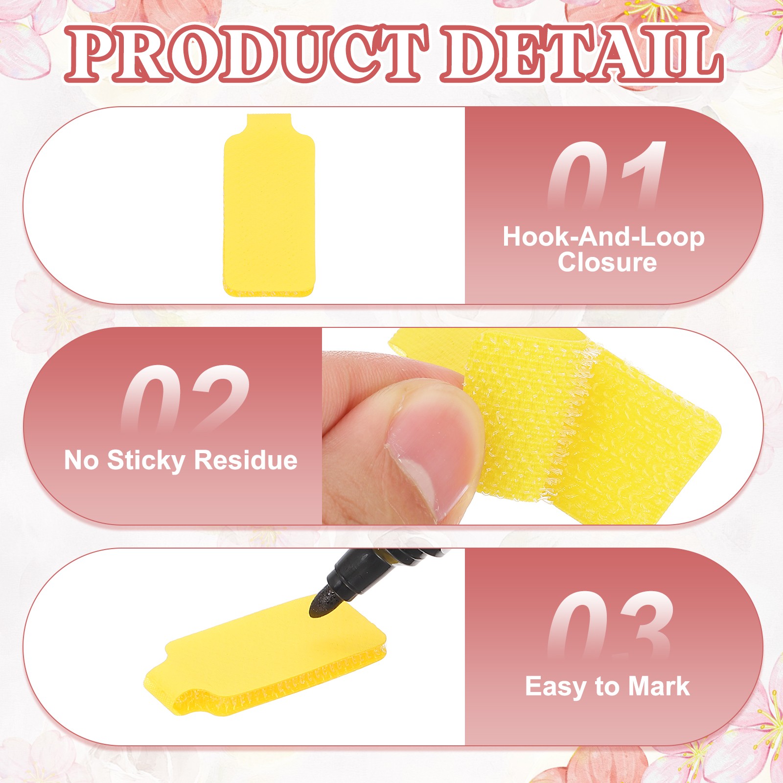 3.5 x 0.8 Inch Cable Labels, 32 Pcs Electronic Cable Identification Tag, Yellow
