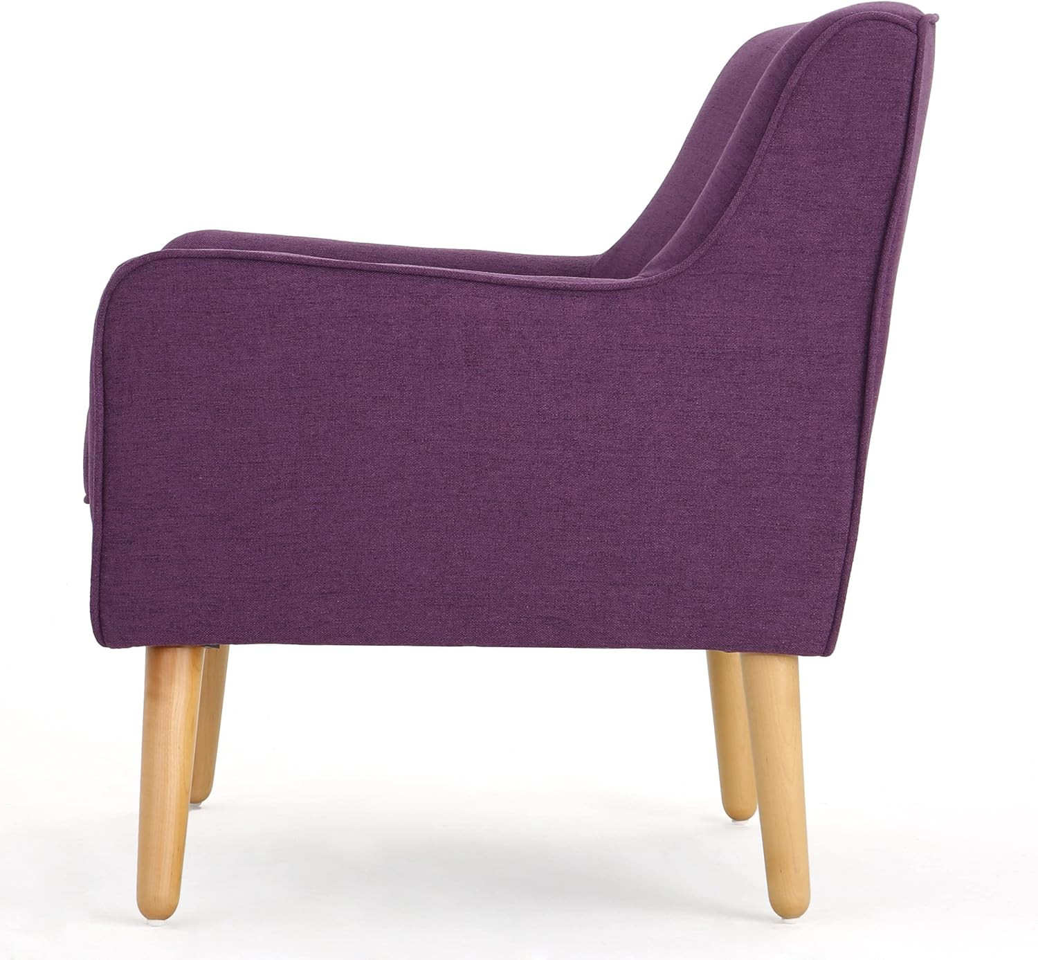 Felicity Purple Mid-Century Fabric Arm Chairs - Set of 2