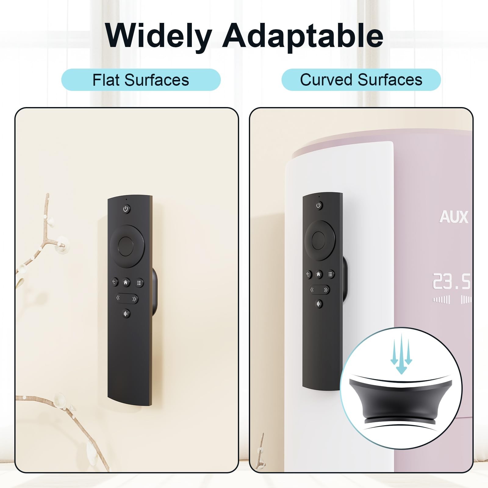 Magnetic Remote Control Holder Self-Adhesive Wall Mount, 6 Pack Upgraded Sili...
