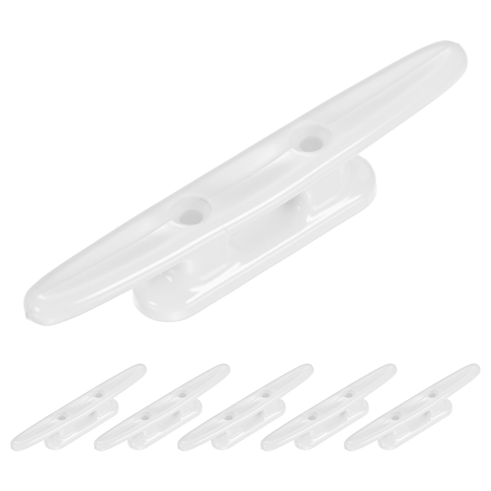 6pcs Boat Cleats Dock 4 Inch Kayak Rope Tie Cleat 32mm for Marine White