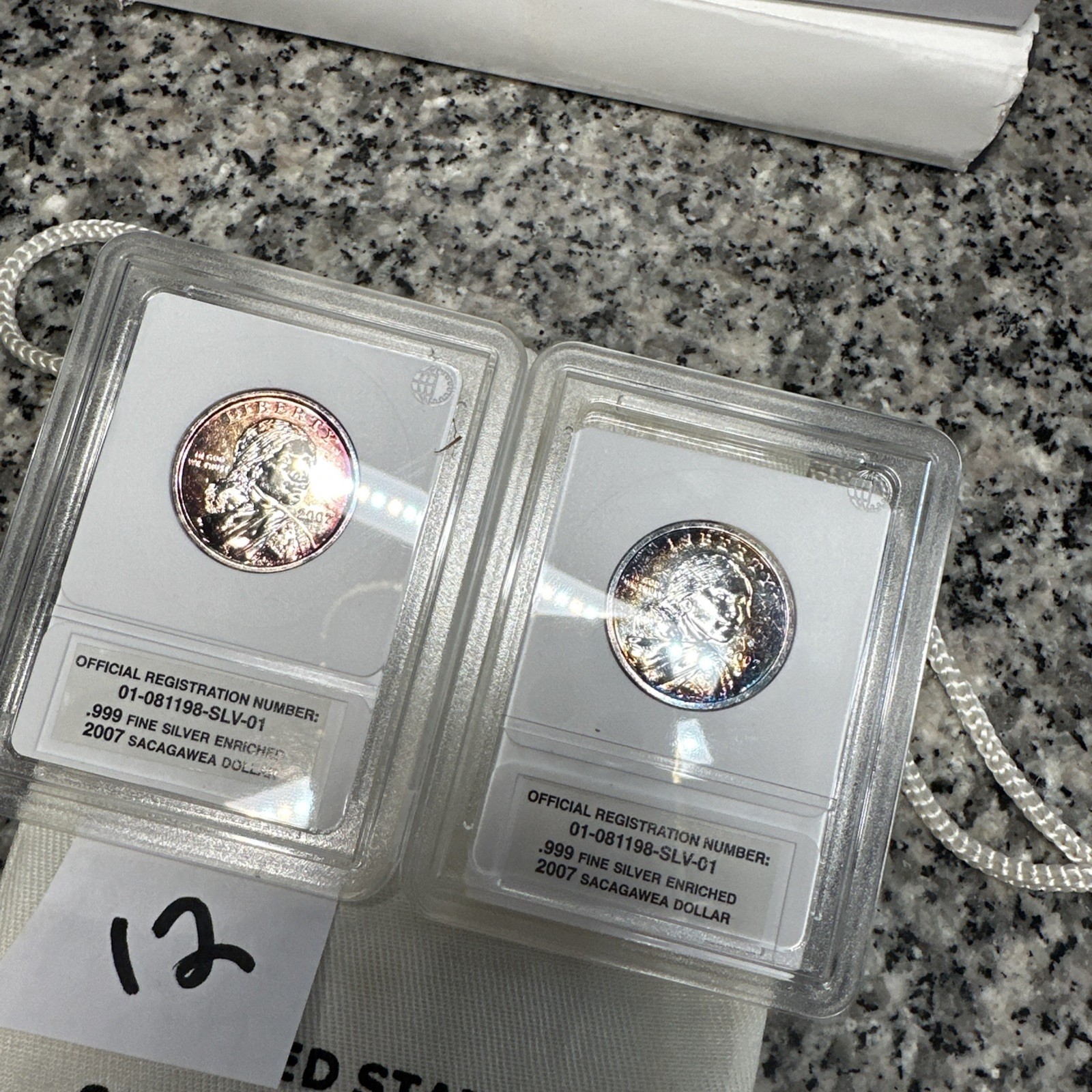 2007 P&D Sacagawea Dollar Silver Enriched And Toned Nicely Lot#12
