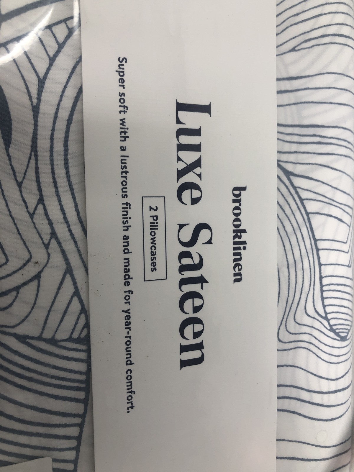 Brooklinen Luxe Sateen 2 Pillowcases Standard Oyster in Storm
