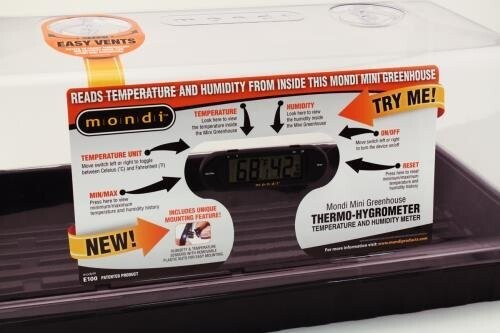 Mondi Mini Green House Thermo-Hygrometer