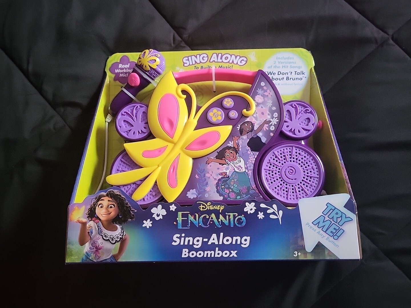 Disney Encanto Sing Along Boombox Purple Microphone Butterfly Set NEW Music Toy