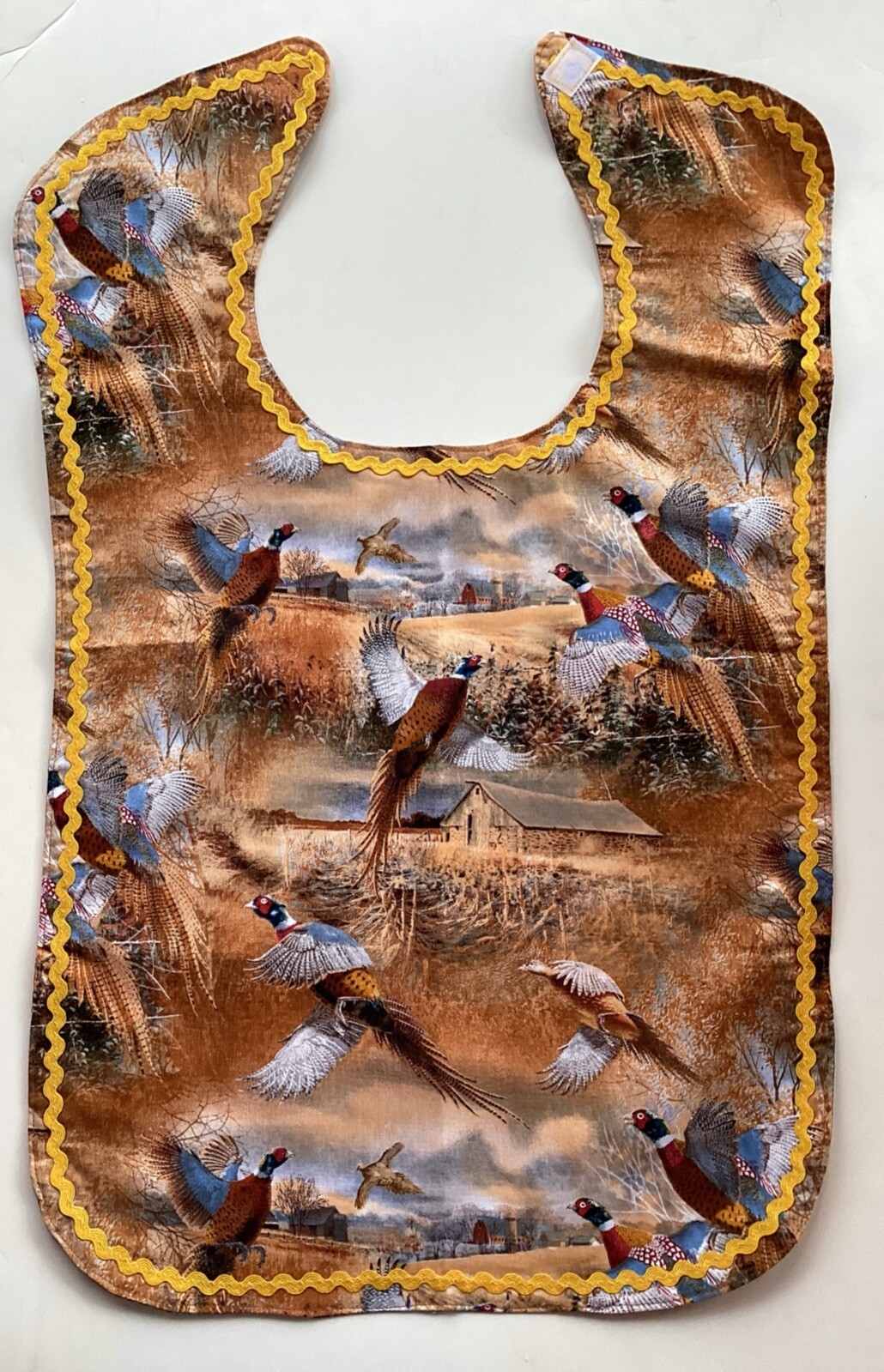 ADULT CLOTHING PROTECTOR BIB (PHEASANTS IN THE FIELD)