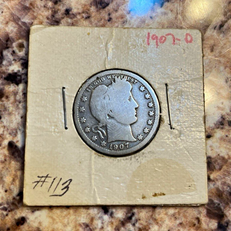 1907-D Barber Quarter Silver 0.9 Fine Business Strike KM#113