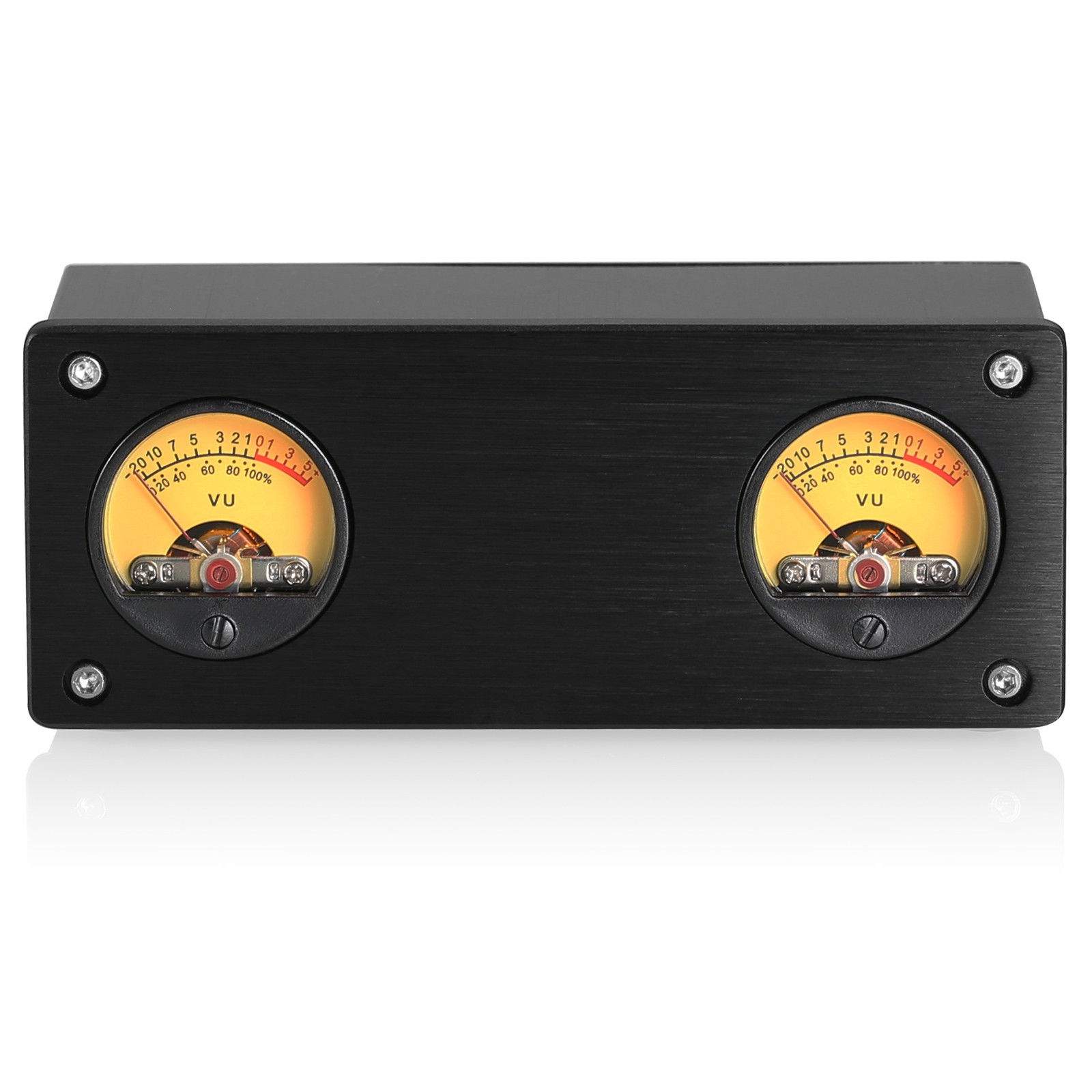 Analog VU Meter Stereo Audio Visualizer Sound Level Meter Display w/ RCA AUX In