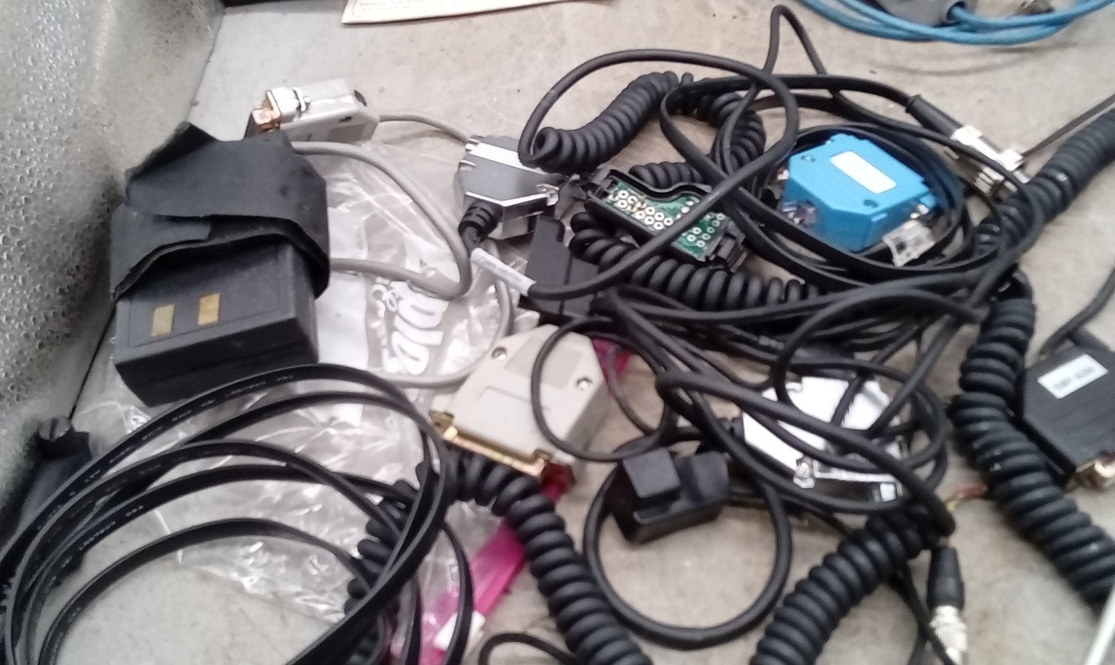 4 Vintage Radio Programming Interfaces w/programming cable, MAXON , JOHNSON,