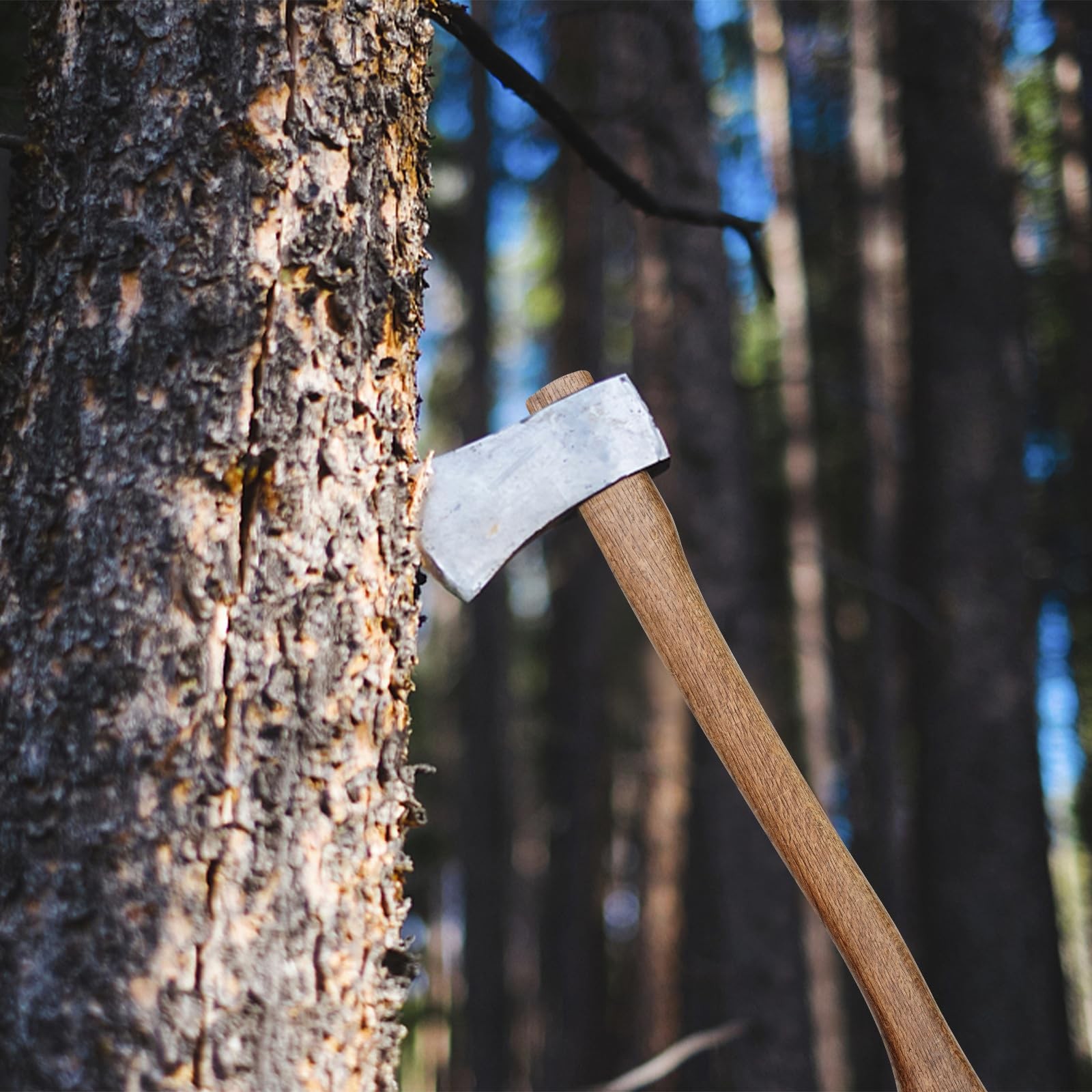 XQSL 2-Pack Wood Axe Handle Replacement 17" & 23.6" Hatchet Pick Handles