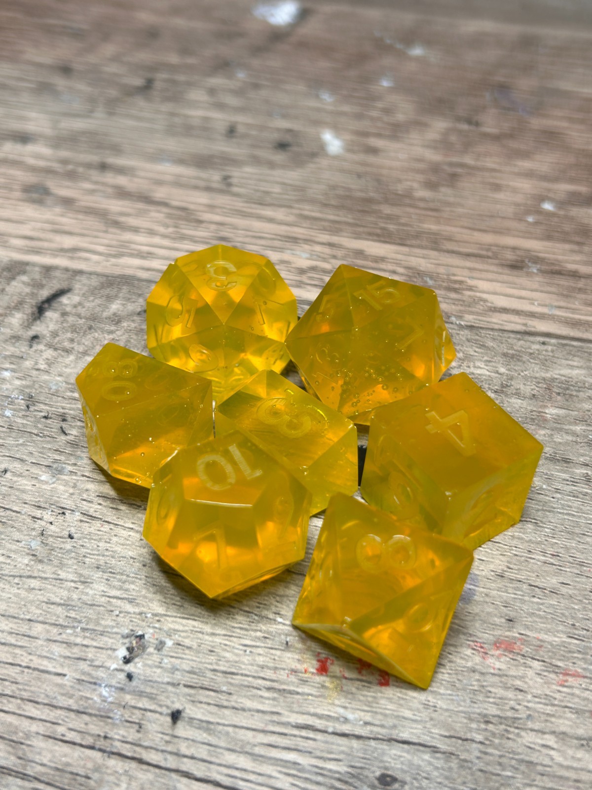 RAW* Dice: Banana Yellow _ Resin-Cast Dice Set  *See Description* D&D
