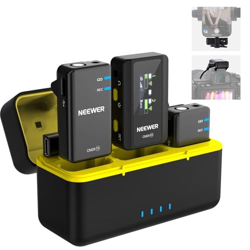 CM28 (1 RX + 2 TX + Charging Case), Wireless Lavalier Microphone, CM28 Set