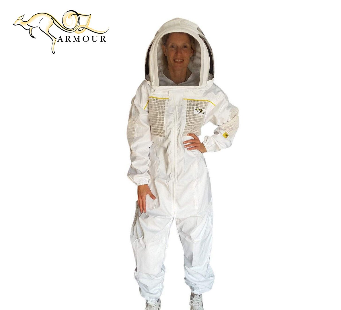 OZ ARMOUR Poly Cotton Semi Ventilated Beekeeping Suit With Fencing Veil