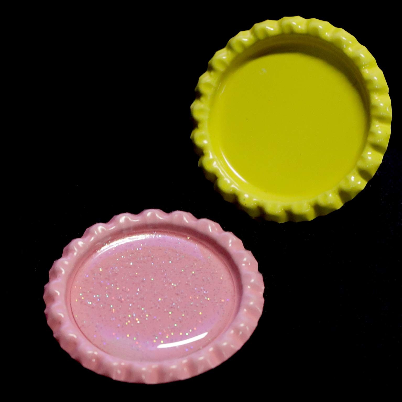 100 PCS Flat Decorative Bottle Cap Craft Bottle Stickers Double Sideds Printe...