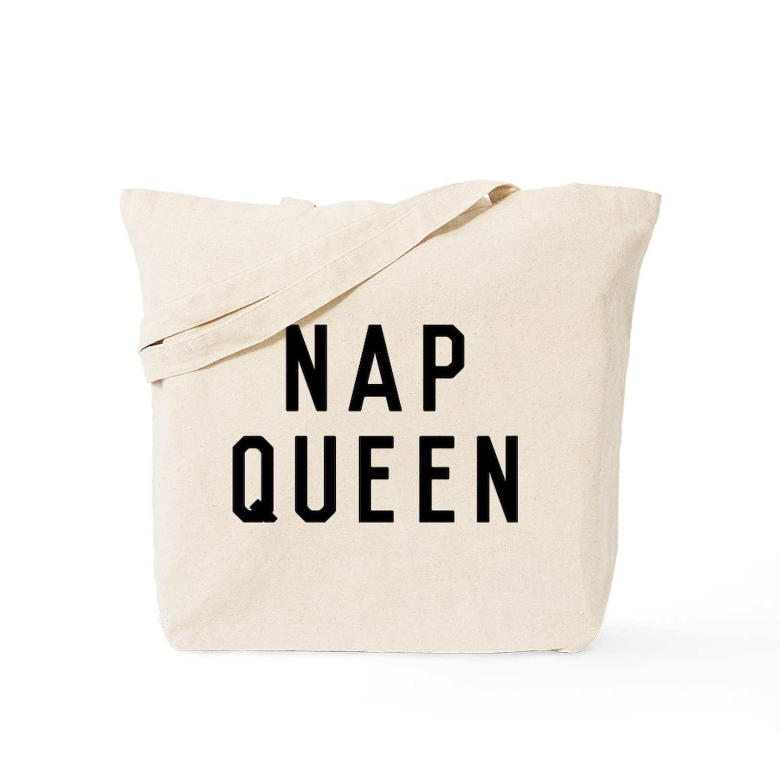 CafePress Nap Queen Natural Canvas Tote Bag, Cloth Shopping Bag (56592006)