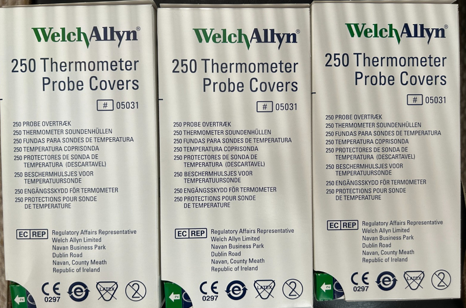 Lot of 3 Welch Allyn Probe Covers. 3 Pack=750 Pieces. Great Deal New! 901010