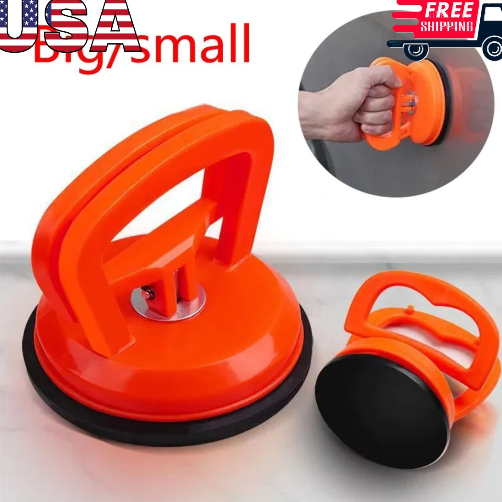 Suction Cup Dent Puller Bodywork Panel Remover Repair Tool Car Glass Lifter Us