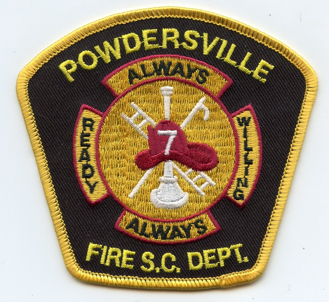 POWDERSVILLE SOUTH CAROLINA SC Always Ready Always Willing FIRE PATCH