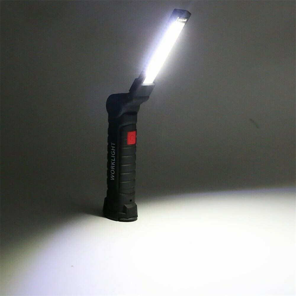 2x USB Rechargeable COB LED Work Light Magnetic Flashlight Hand Lamp Inspection