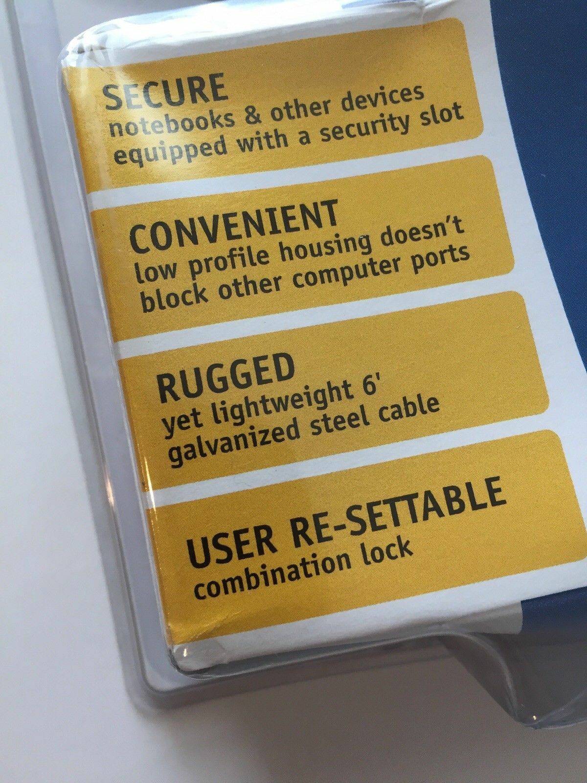 Belkin Notebook Security Combination Lock C100 F8E503 New In Packaging