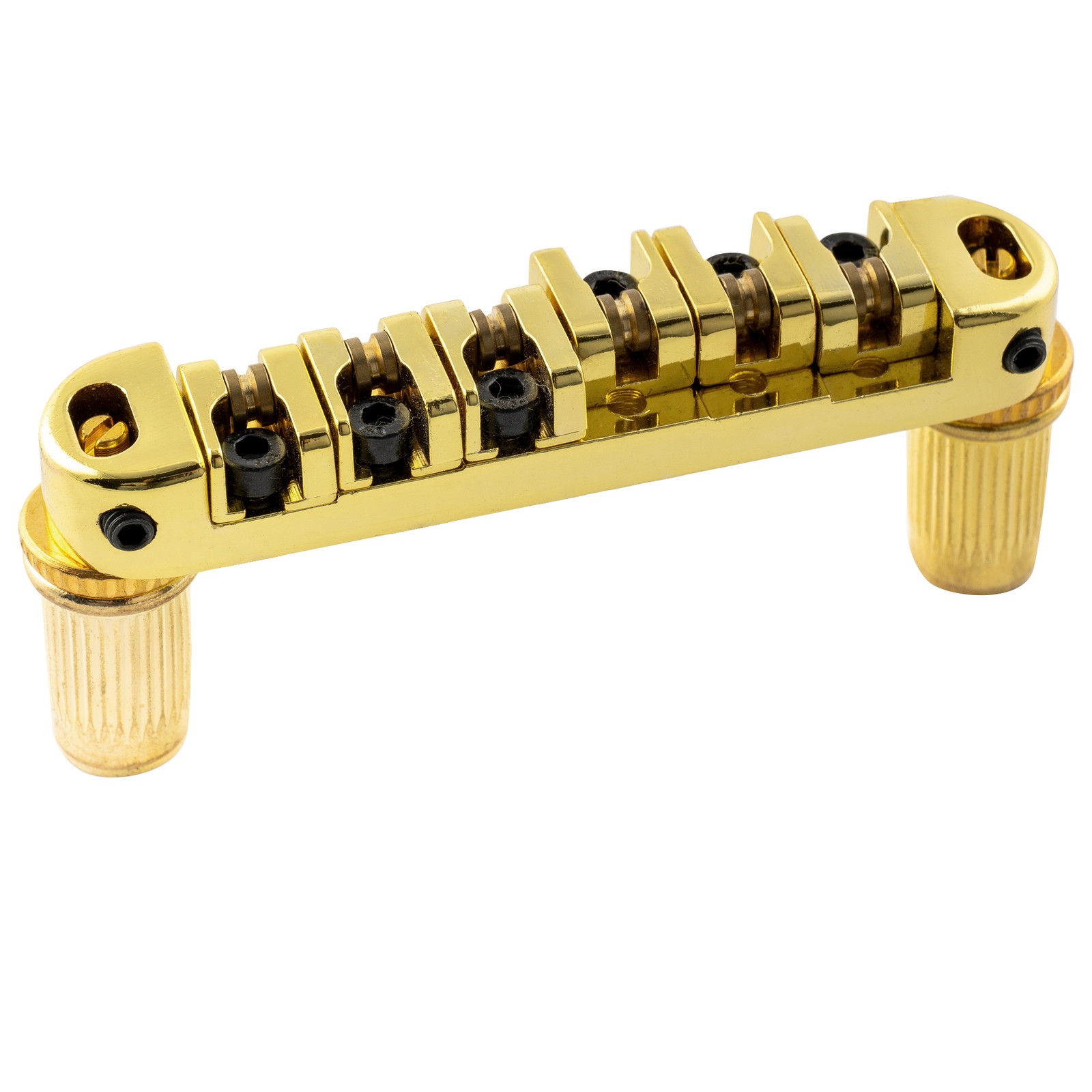 Musiclily Gold Roller Tune-O-Matic Saddle Locking Bridge For Les Paul LP Guitar