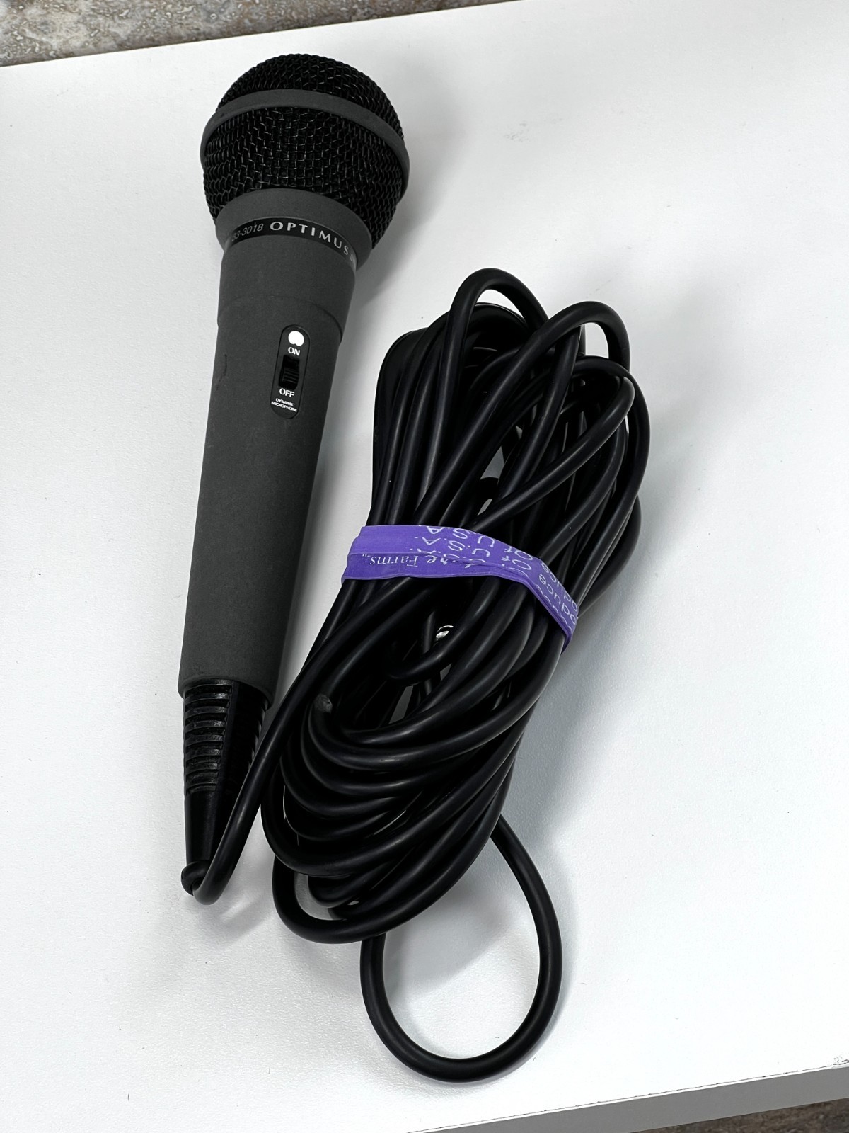 Optimus Unidirectional Dynamic Microphone Model 33-3018, 500 OHMs. TESTED
