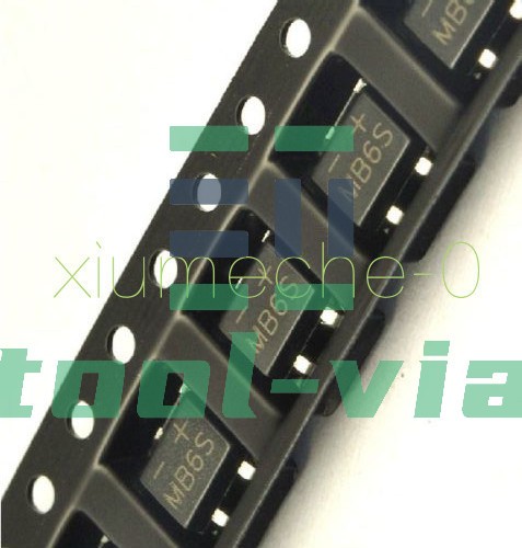 50PCS Sop-4 Mb6s Rect Bridge 600V 0.5A Diy IC Develope New