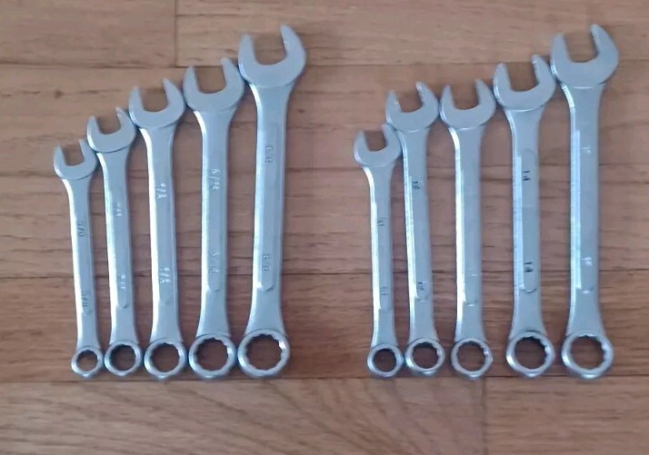 10 Drop Forge Steel Wrenches Pre-owned