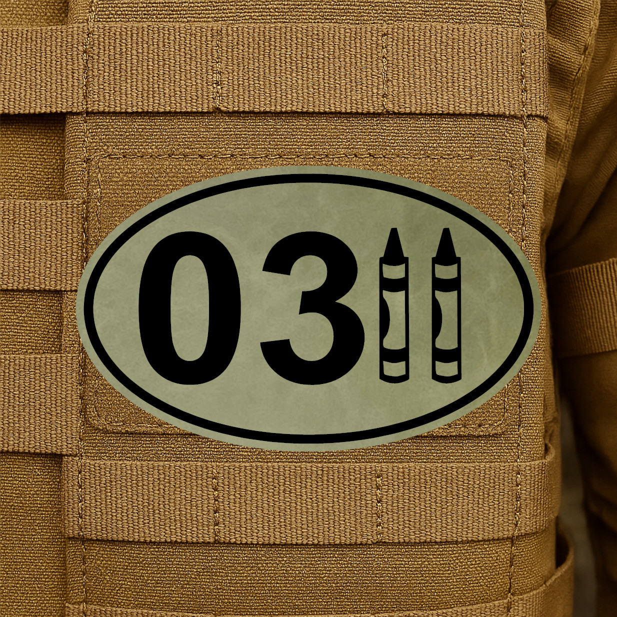 Funny 0311 USMC Infantry Grunt Engraved Morale Patch, 1.8" x 3" Hook & Loop