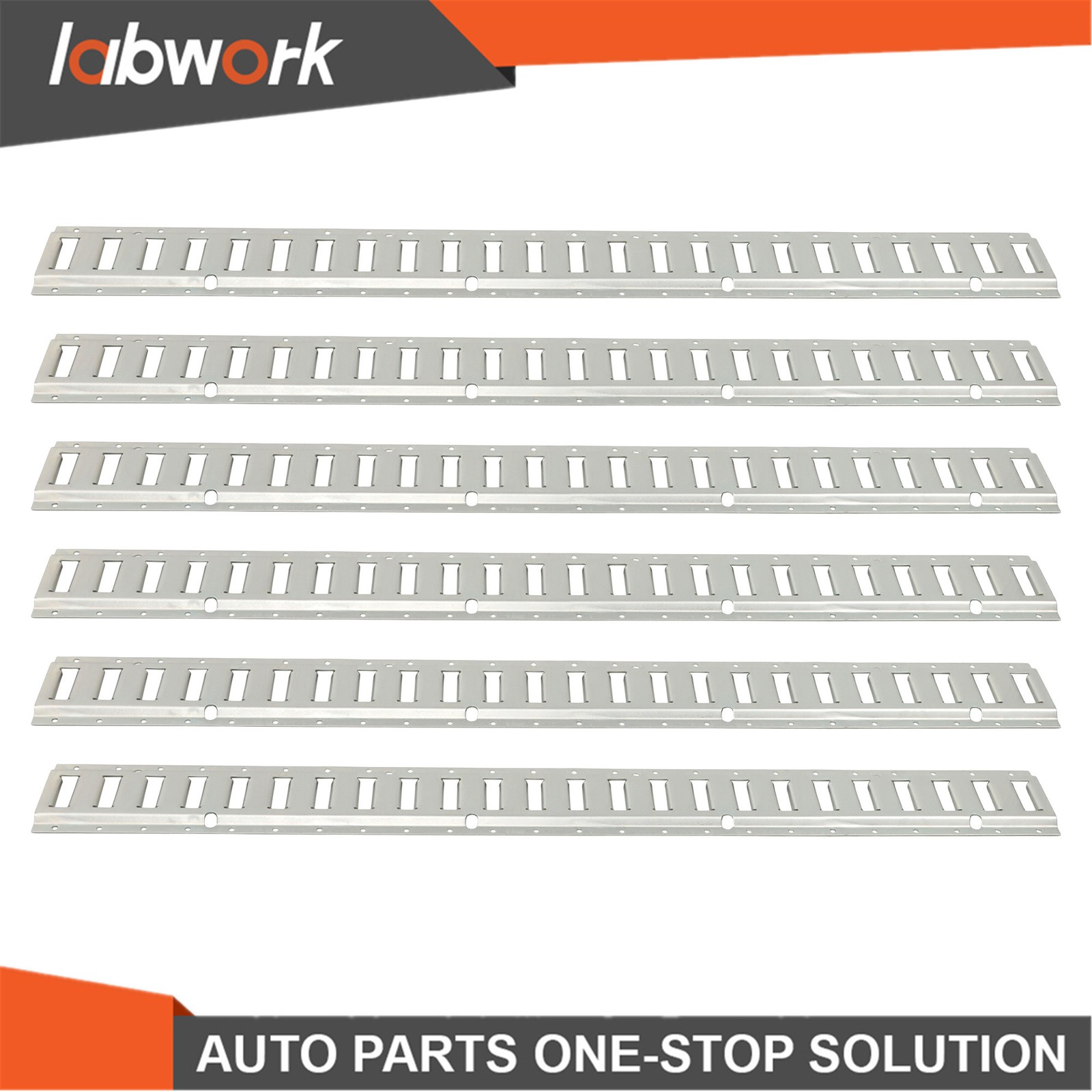 Labwork E Track Tie Down Rail Kit 4' (6 Pack) for Garages Vans Trailers
