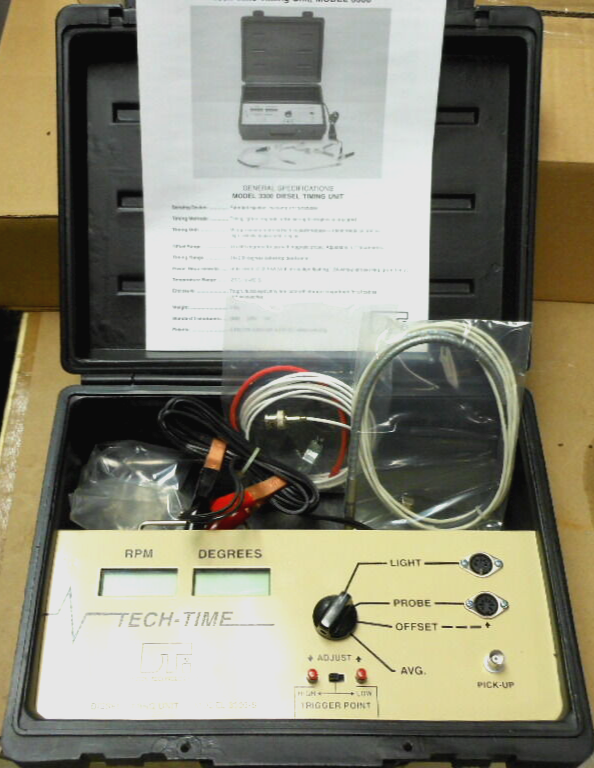 DTI Tech-Time 3300-S Engine Timing Tachometer + Magnetic Probe + 1/4" Transducer