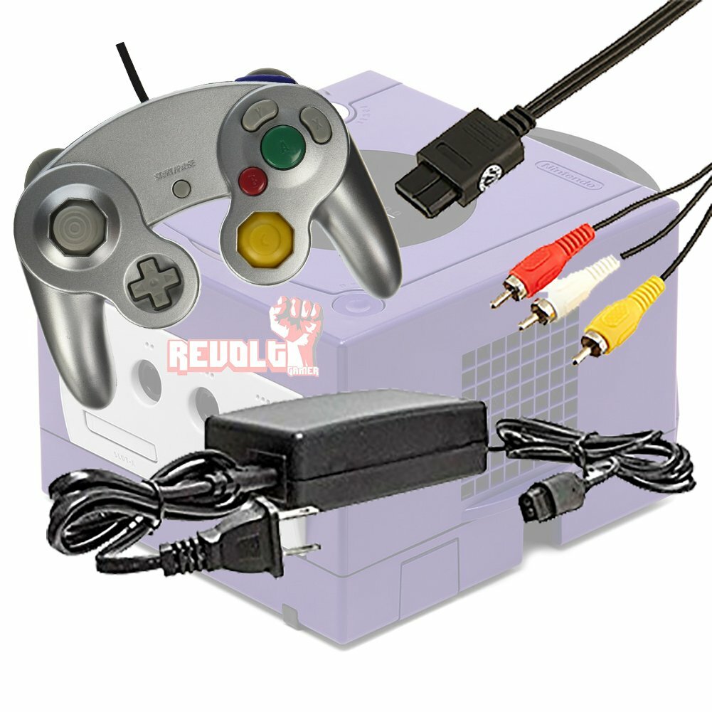 Gamecube Starter Bundle - Controller, Power Adapter, and AV Cable Assorted Color