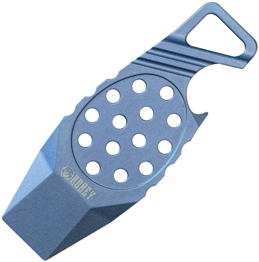 Kubey Blue Titanium Multi Tool With Bottle Opener Pry Bar Loop For Lanyards