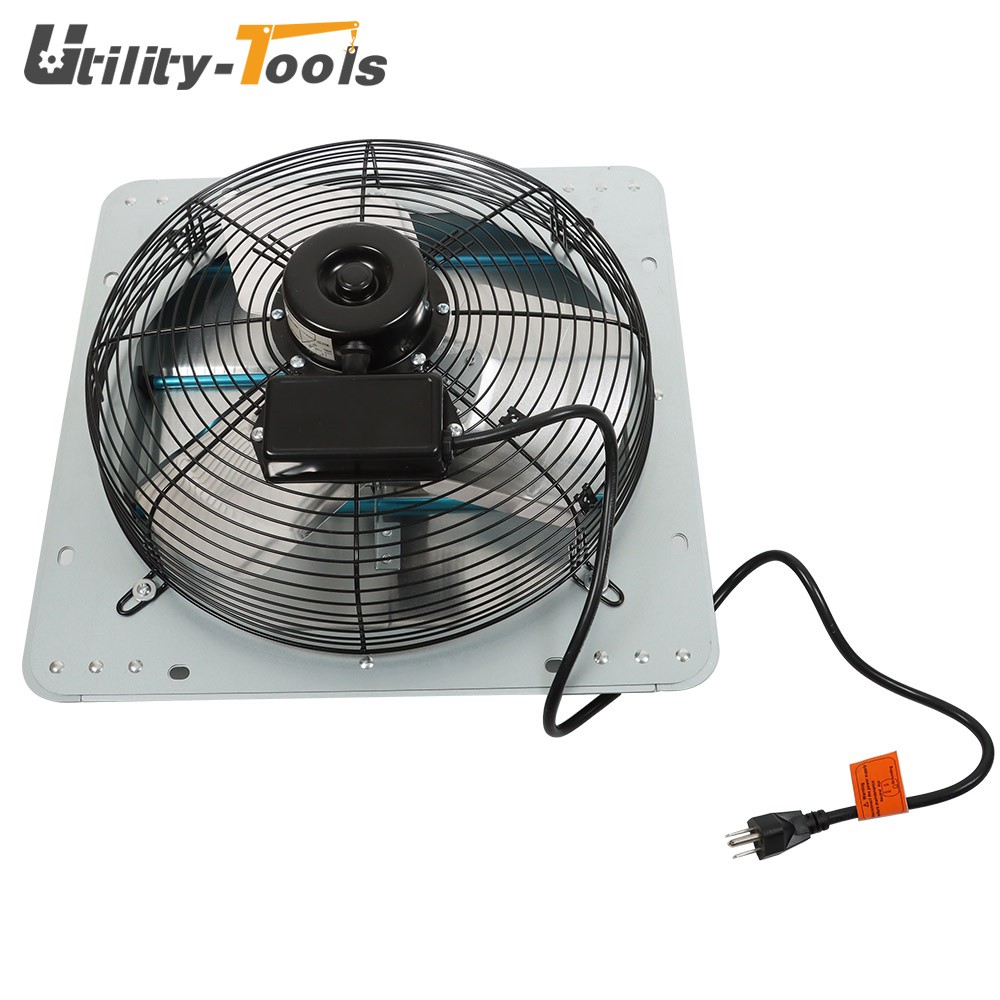 Wall-Mounted Square Blower For Garage 14inch Exhaust Fan Ventilation Extractor