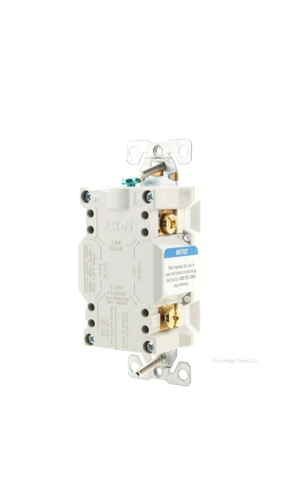 8 New Eaton SGF15W White 15A GFCI Self-Testing Outlet Duplex Receptacle 125V