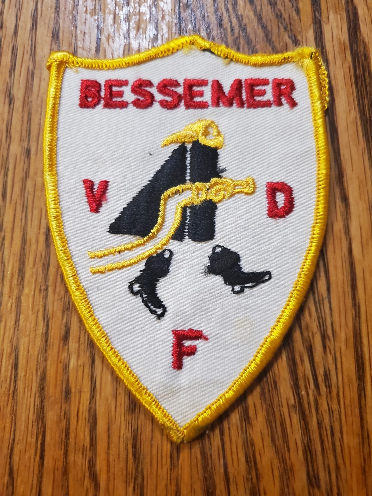 Collectible shoulder patch from the Bessemer Volunteer Fire Department (VFD)