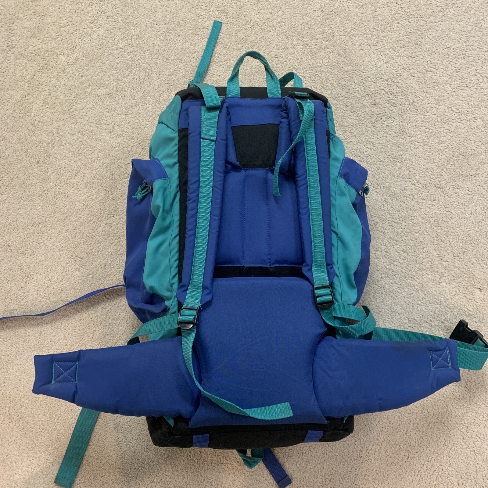 Eurohike Eagle 601 Internal Frame Hiking Backpack Rucksack Blue, Black, & Green