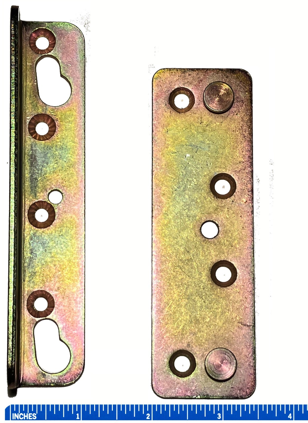 Keyhole Slotted Bed Rail Post Bracket and Rail Mounting Plate