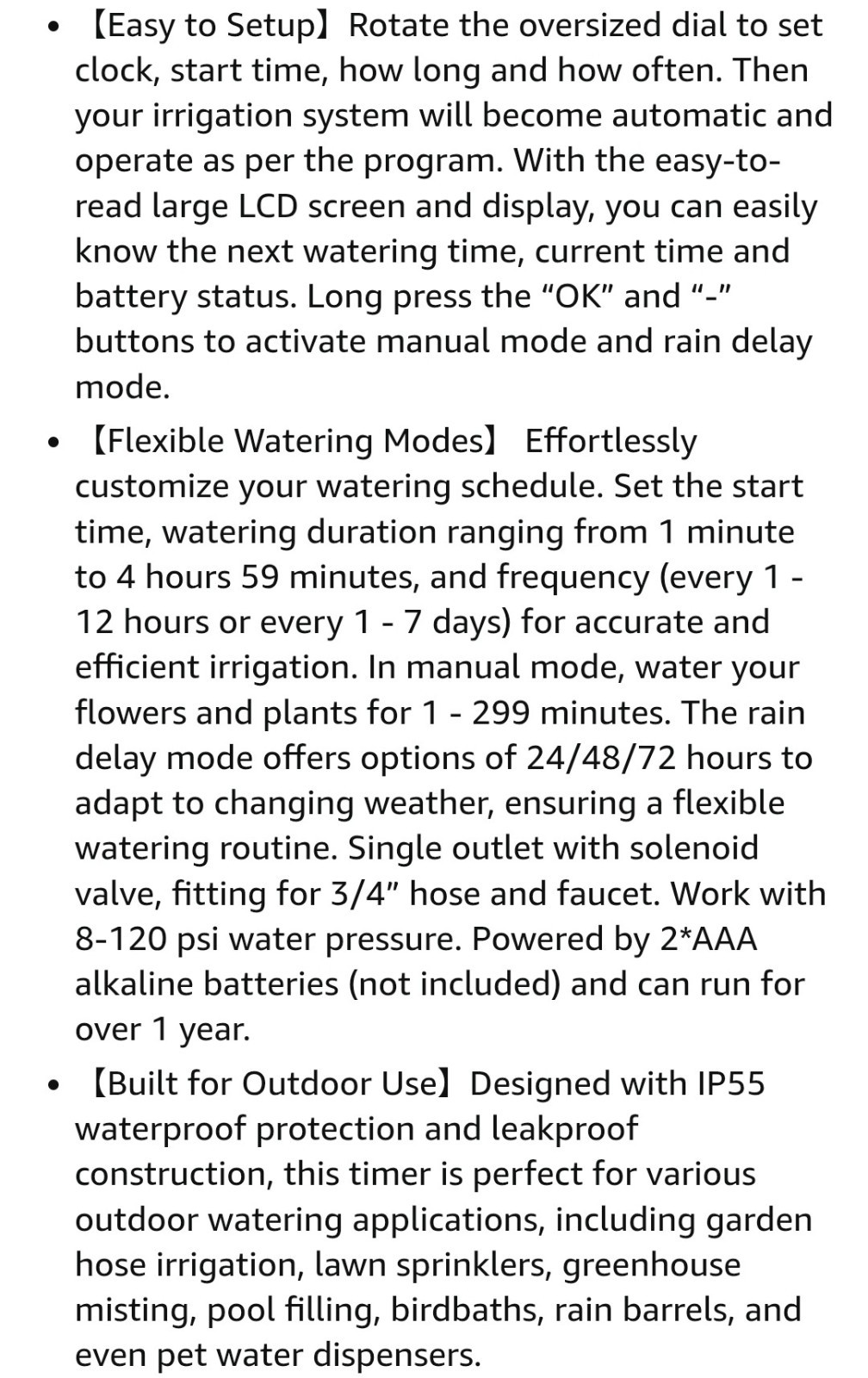 Restmo Remote Control Water Timer Model 0-HT-1A-RF, BSP/NH Thread