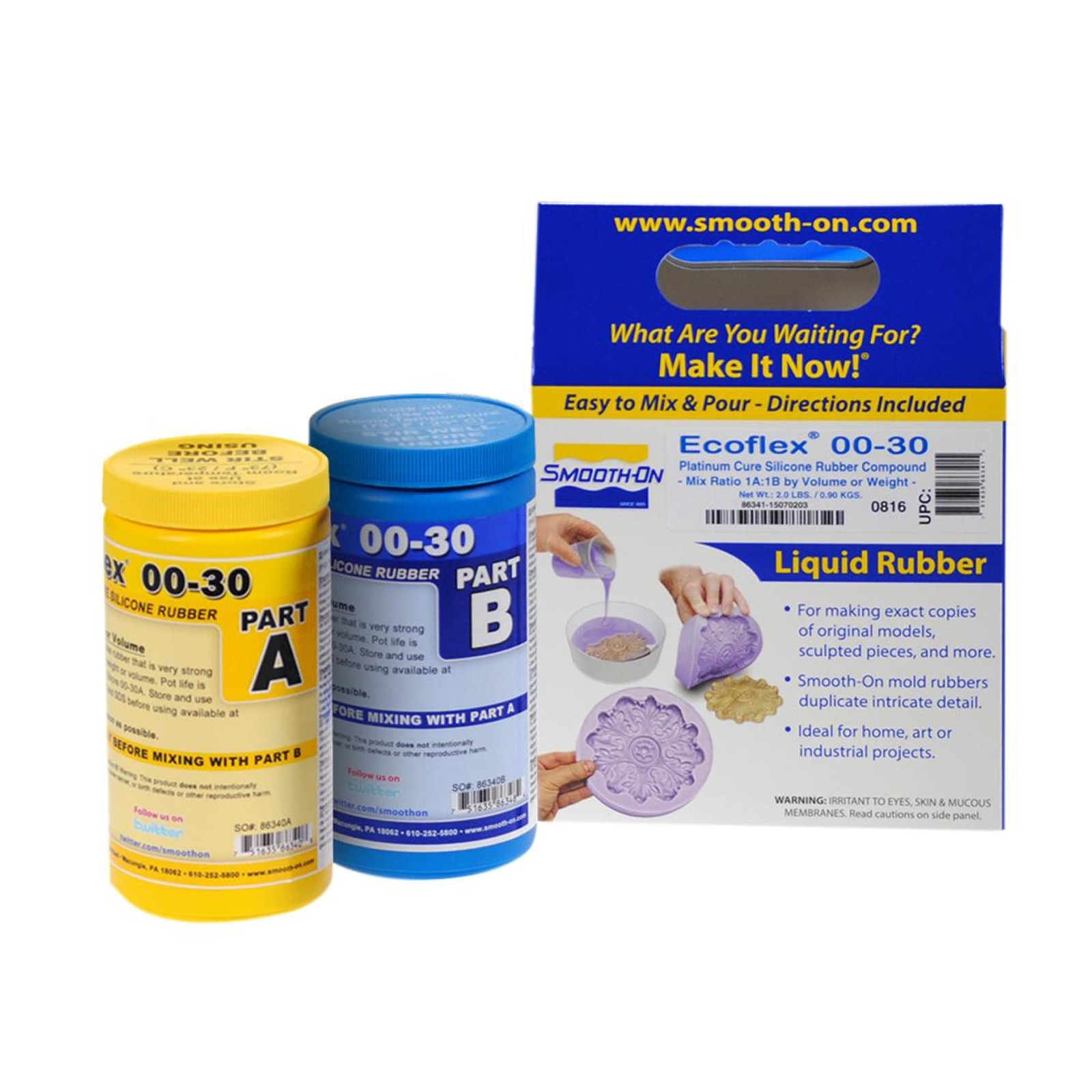 Smooth-On Ecoflex 00-30 Super Soft Silicone Rubber (Pint Unit)