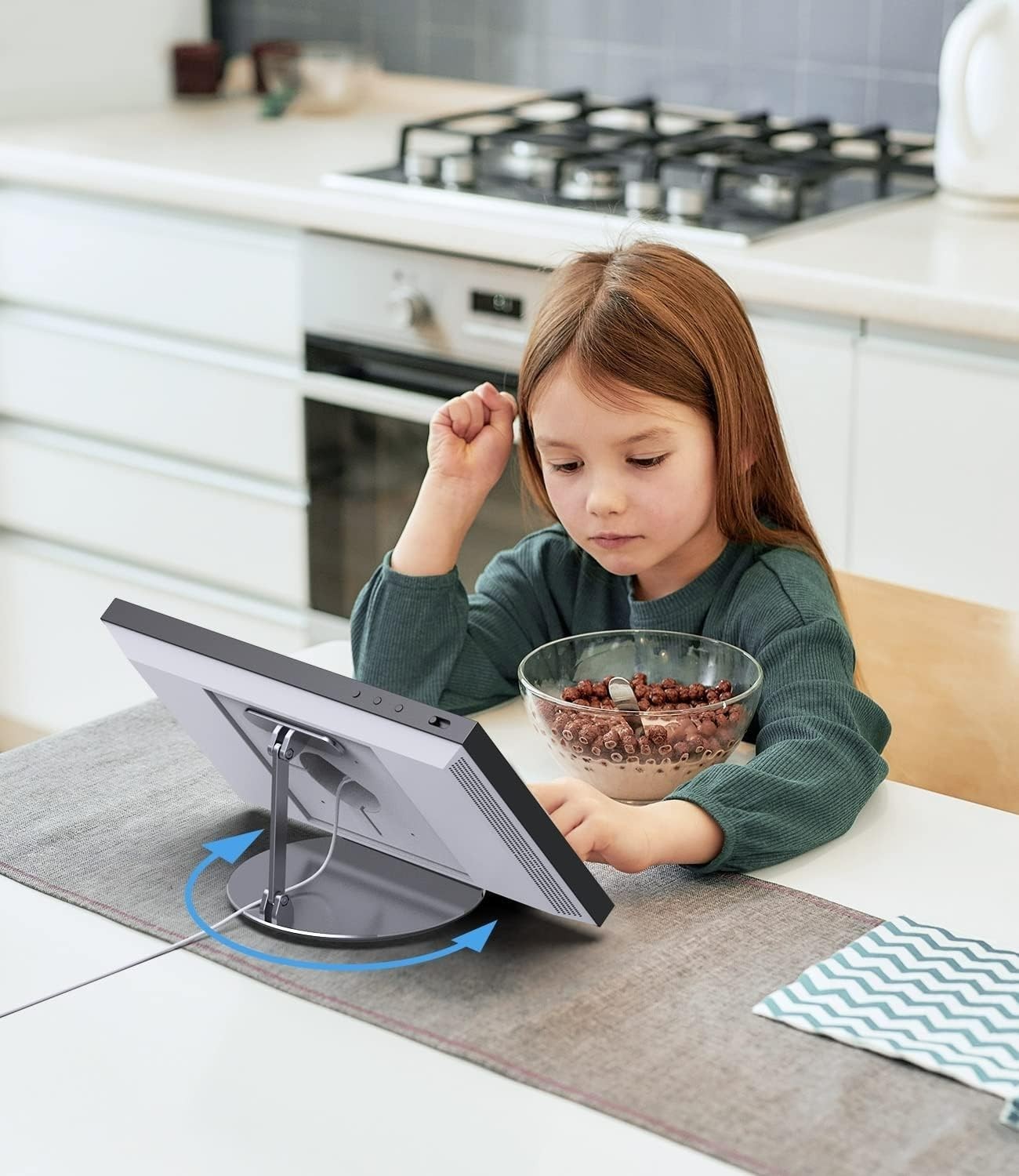 Swivel and Tilt Stand for Echo Show 15, Aluminum Stand for Show 15.6" Smart D...